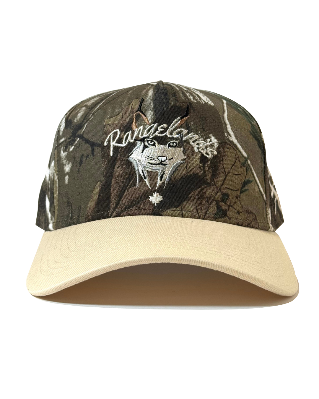 Front Panel of Hat With the Cat with Embroidered Lynx Logo