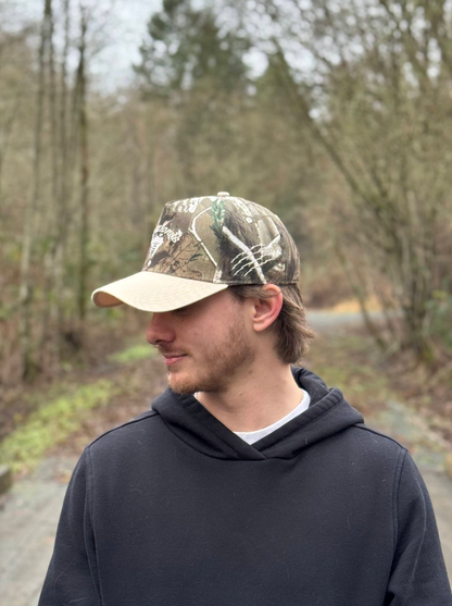 Hat with the Cat worn outdoors in forest setting 